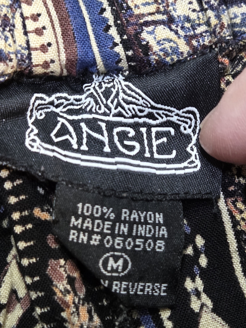 ANGIE Wide Leg Printed Rayon Pants Medium Like New - Picture 3 of 5